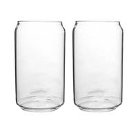 SUPVOX Bicchieri in Vetro Trasparente 550 Ml, Set 2 Pezzi Lattina Design Resistente al Calore per Bevande, Tazze Multifunzione per Casa, Ristoranti e Aperitivi