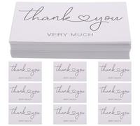 SUPVOX Biglietti di Ringraziamento 100 Pezzi Busta, Carta Spessa Resistente, Personalizzabili per Piccole Imprese, Negozi Online e Regali Aziendali