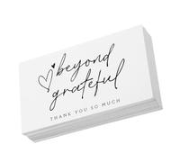 SUPVOX Biglietti di Ringraziamento in Carta Bianca Busta Set da 50 Pezzi Design Semplice ed Elegante Formato Compatto per Piccole Imprese e Attività Retail