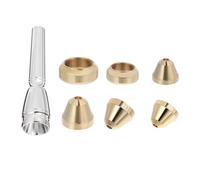 SUPVOX Bocchini per Tromba Set 7 Pezzi in Ottone Placcato Argento Alte Note Facili da Pronunciare Accessori Musicali per Principianti per Performance Professionali