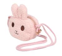 SUPVOX Borsa a Tracolla per Bambina in Peluche Coniglietto Rosa, Tracolla Regolabile, Morbida e Leggera, Borsetta Cartoon e Ragazze, Porta Snack e Piccoli Giochi