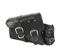 SUPVOX Borsa Laterale Motociclista in Pelle PU Portaborraccia con Fibbia Spessa Resistente e Leggera Adatta per Bici Pieghevoli da Strada e Mountain Bike Nero Lato Sinistro