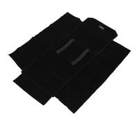 SUPVOX Borsa Porta Orologi in Flanella Nera, Custodia Multifunzionale per Gioielli e Bracciali, Rotolo Salvaspazio Leggera per Viaggio e Organizzazione Quotidiana