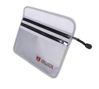 SUPVOX Borsa Portadocumenti Ignifuga Doppia Cerniera e Doppie Tasche in Silicone Liquido e Fibra di Vetro, Grande Capacità per Ufficio e Scuola