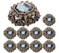 SUPVOX Bottoni da Cucire in Metallo Strass, Set da 10 Pezzi Grandi per Cappotti e Mantelli, Accessori per Vestiti Fai da Te, Decorazioni Resistenti per Abbigliamento Artigianale