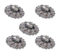 SUPVOX Bottoni per Vestiti in Lega di Zinco Strass 5 Pezzi, Bottoni da Cucito per Cappotti e Cardigan, per Abbellimenti e Progetti Fai da Te