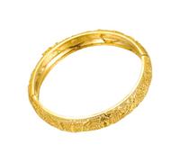 SUPVOX Bracciale da Donna Stile Etnico Creativo in Ottone Dorato 10Mm Braccialetto Quotidiano Chiusura a Clip Accessorio Elegante per Feste Viaggi e Uso Giornaliero