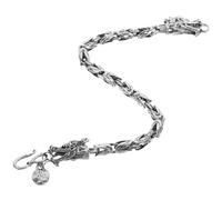 SUPVOX Bracciale da Uomo Testa di Drago in Lega Stile Vintage | Finitura Argento, Dettagli Intricati e Aspetto Vissuto, Accessorio Versatile per Look Hip Hop, Punk e Gotico