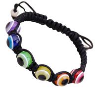 SUPVOX Bracciale Evil Eye Perline in Resina, 2 Pezzi Intrecciati Regolabili, Leggeri e Simbolo di Protezione come Regalo la Festa della Mamma