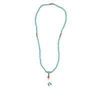 SUPVOX Braccialetto Perline di Turchese Gioiello Etnico Tibetano da Polso per Ricchezza e Fortuna Braccialetto Unisex Perline e Ciondolo di Protezione Feng Shui