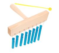 SUPVOX Campana a Vento 8 Note Strumento Percussivo Orff per Didattica Musicale con Mazzuolo, Suono e Resistente alla Ruggine per Ambienti Interni ed Esterni e Supporto Bandistico