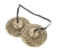 SUPVOX Campana per Piatti in Rame Ritmico per Meditazione Cerimonie Religiose Yoga Strumenti Percussione Piccolo Portatile Durevole Armonico Relax Cervello Energia Positiva