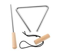 SUPVOX Campana Triangolare Orff in Acciaio da 5 Pollici Strumento a Percussione per Ragazza Triangolo Musicale per Lezioni e Orchestre