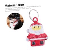 SUPVOX Campanelli per Animali Domestici a Forma di Babbo Natale Set 10 Pezzi in Ferro Resistente Doppio Anello 095 CM Accessori per Collana Pet Campanellini Natalizi per Cani e Gatti