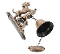 SUPVOX Campanello di Benvenuto a Forma di Cane in Resina Vintage per Esterni Campanello Decorativo Divertente per Porta da Parete Facile da Installare per Ingresso e Giardino