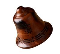 SUPVOX Campanello in Legno Intagliato Vintage Piccolo, Decorazione Rustica Appesa per Casa, Carillon a Vento Retrò per Arredamento Natalizio e Artigianato delle Feste