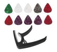 SUPVOX Capo Per Chitarra Acustica e Elettrica Kit Di Accessori Plettri Per Ukulele Mandolino e Banjo Strumento Di Accordatura Resistente Alla Pressione Per Musicisti