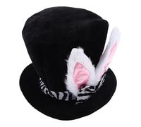 SUPVOX Cappello a Cilindro di Peluche Orecchie da Coniglio Pasquale, Fascia per Chioma Morbida e Comoda, Accessorio per Costume da Coniglio Adulto per Feste di Pasqua e Spettacoli