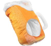 SUPVOX Cappello a Forma di Boccale di Birra Accessorio Divertente e Realista in Peluche Cotone Pp come Prop Fotografico Creativo per Cosplay e Feste