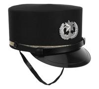 SUPVOX Cappello da Capotreno con Corona Alta Nero, Dettagli Classici Realistici, Adatto per Rievocazioni Storiche e Feste a Tema Treno