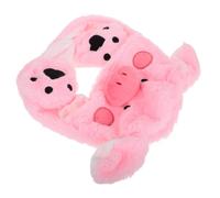 SUPVOX Cappello Peluche Maiale con Orecchie Mobili e Airbag Caldo e Antivento Berretto Scaldacollo Morbido per Accessorio Divertente per Halloween Natale e Cosplay