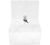 SUPVOX Cassetta Postale in Acrilico Trasparente da Parete, Cassetta dei Suggerimenti Sicura per Feedback, Contenitore per Donazioni 16x11,5x20,4 Cm per Ufficio e Istituzioni