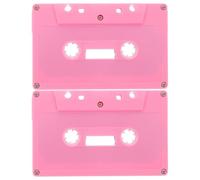 SUPVOX Cassette Audio Vuote Retrò 2 Pezzi Colorate Rosa Decorazioni per Feste Musicali Porta Nastro Adesivo Creativo per Arredo Vintage e Progetti Fai da Te
