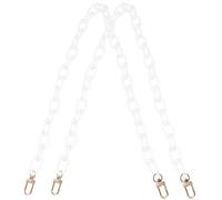 SUPVOX Catena Acrilica per Borsa Fai da Te, Catena per Manico Borsa Trasparente Anelli, Set 2 Pezzi 65 Cm per Sostituzione e Decorazione Borse Artigianali