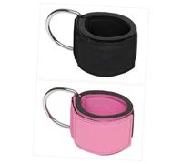 SUPVOX Cavigliere Elastiche Regolabili per Allenamento Gambe con Fascia Imbottita Resistenti e Compatibili con Macchine Cavi Palestra per Estensioni Curl e Abduzioni Colore Rosa