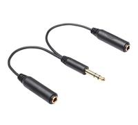 SUPVOX Cavo Audio Stereo Y Splitter Adattatore per Cuffie e Mixer Nero | Rame, Schermatura Emi Rfi, Resistenza Agli Acidi, Collegamento a Laptop