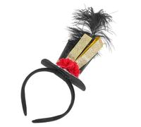 SUPVOX Cerchietto Cappello Cilindro Paillettes per Feste Compleanno e Carnevale, Accessorio Fascia Chioma Fascinator Steampunk per Foto e Party