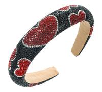 SUPVOX Cerchietto con Pietre Decorative a Forma di Cuore per Chioma Donna Antiscivolo e Versatile, Fascia Elegante Minimalista per Occasioni di Moda