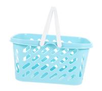 SUPVOX Cestino di Plastica Manici Ribaltabili Piccolo Contenitore Portaoggetti Multiuso per Scrivania Cucina Bagno e Doccia