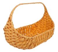 SUPVOX Cestino Intrecciato Portatile da Picnic in Materiale Plastico Manico, Cestino Multiuso per Raccolta Frutta e Verdura, Organizer Rustico per Picnic all’Aperto e Gite Riutilizzabile