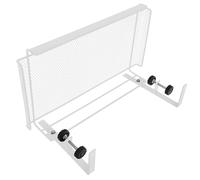 SUPVOX Cestino Portaoggetti in Filo Metallico Regolabile Bianco, Organizer per Ufficio e Portadocumenti Sotto Scrivania, Supporto Multifunzionale per Archiviazione Libri e File,