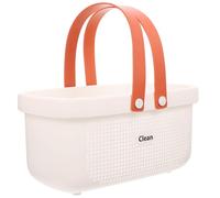 SUPVOX Cestino Portaoggetti in Plastica Grande Capacità Doppio Manico Ventilato, Organizer Bagno Versatile per Doccia, Cucina e Soggiorno, Contenitore Porta Asciugamani e Piccoli Oggetti