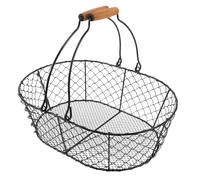 SUPVOX Cesto in Metallo con Manici Porta-Carbone Accessori da Campeggio Secchio per Carbone Cestino per da Ardere in Filo Metallico Porta-Carbone Cestino per