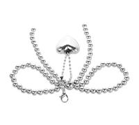 SUPVOX Charm per Scarpe con Perle Argento in Acrilico a Forma di Fiocco e Cuore, Decorazione Elegante per Ballerine, Facile Installazione senza Danneggiare, Accessorio DIY per Donne