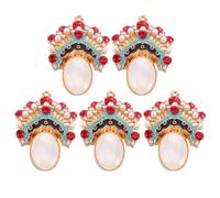 SUPVOX Charms Cinesi Vintage per Orecchini e Collane, 5 Pezzi | Appassionati Fai da Te, Ornamento Culturale dal Design Artistico, Lega, Resina e Strass