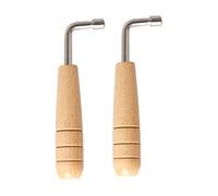 SUPVOX Chiave di Accordatura Resistente e Non Facile da Deformare 2 Pezzi per Arpa Lira in Acciaio Inossidabile Manico in Legno Accessorio per Strumenti Musicali