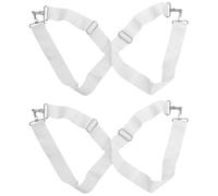 SUPVOX Cinghie Regolabili per Rullante 2 Pezzi, Tracolle a Croce in Nylon Bianche, Accessori per Batteria e Percussioni da Marcia, Compatibili Grancassa e Strumenti a Percussione