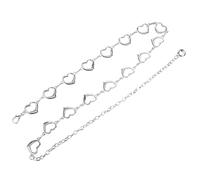 SUPVOX Cintura a Catena D'argento da Donna Cuore, Cintura Sottile Regolabile per Pancia, Gioielli per Corpo Eleganti e Versatili Adatti a Ogni Outfit e Taglia