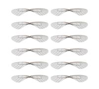 SUPVOX ciondolo a forma di libellula, fai da te, a forma di ali di farfalla, per gioielli, charme, orecchini, conoscenze, artigianato, consegna 70 pezzi (bianco)