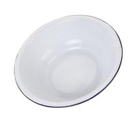 SUPVOX Ciotola Smaltata Rotonda 28 Cm Bianca Resistente Alte Temperature Bacinella Retrò Multiuso per Cucina Lavaggio Verdure Impasto e Insalate