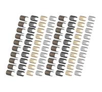 SUPVOX Clip Fermacorda per Borse 160 Pezzi, Chiusure Fai da Te in Corda di Pelle Nappa, Clip Cilindriche Medie Resistenti per Creazione Gioielli e Accessori Artigianali