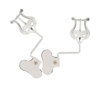 SUPVOX Clip Portaspartiti per Tromba in Ferro Argento, Design Portatile, Set 2 Pezzi per Banda Musicale e Spartiti in Movimento