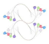 SUPVOX Collana a forma di dente da 25 pezzi: porta denti da latte con cordino per appenderlo - Contenitore decorativo porta-ricordi a forma di fata per i ricordi dei denti persi