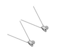 SUPVOX Collana Ciondolo Anello Circolare da 2 Pezzi Catena alla Clavicola Hip Hop Leggera e Semplice Gioielli da Collo per Donna Adatti a Feste e Serate