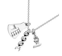 SUPVOX Collana Ciondolo Microscopio in Lega Collana Creativa per Insegnanti Catena al Collo Gioielli da Donna per Festa e Regalo Giornata degli Insegnanti