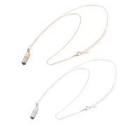 SUPVOX Collana da Donna Ciondolo Romantico a Forma di Pillola Set da 2 Pezzi in Rose Gold e Platino Gioielli Unici per Collo Adatti a Fidanzamenti e Occasioni Speciali